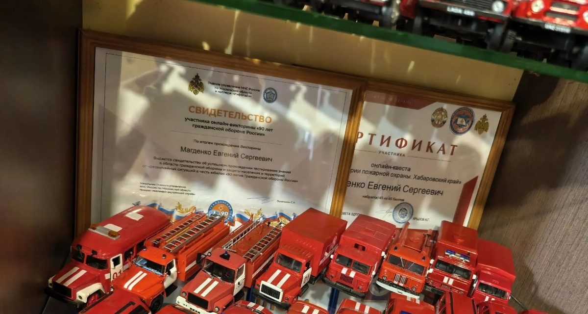 Пожарный из Волгодонска собрал коллекцию с поездом, самолётом и вертолётом